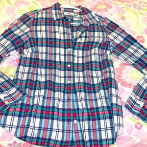 Vineyard Vines Plaid Button Down Top